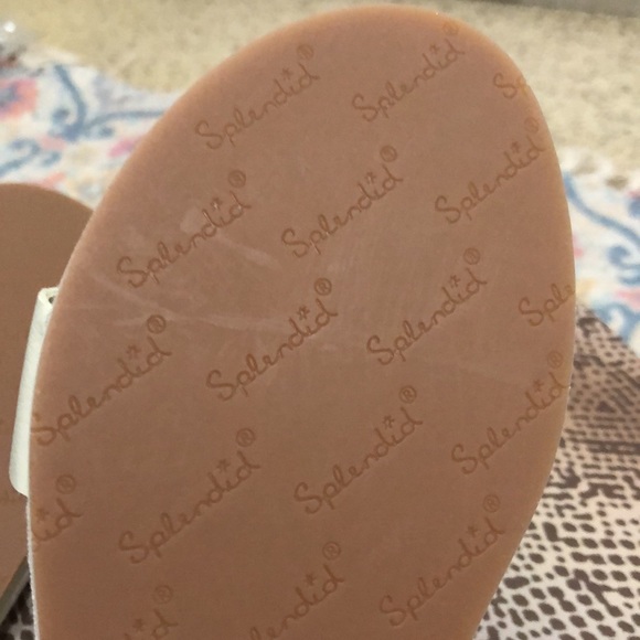 NWOT Splendid Cream Canvas Ankle Strap Sandals - Picture 9 of 12